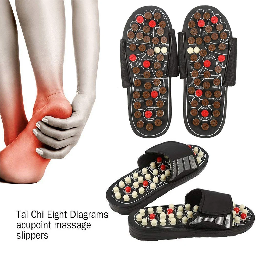 Rotatable Foot Massage Slipper Acupuncture Therapy Massager Shoes For Foot Acupoint Activating Reflexology Feet Care Massageador