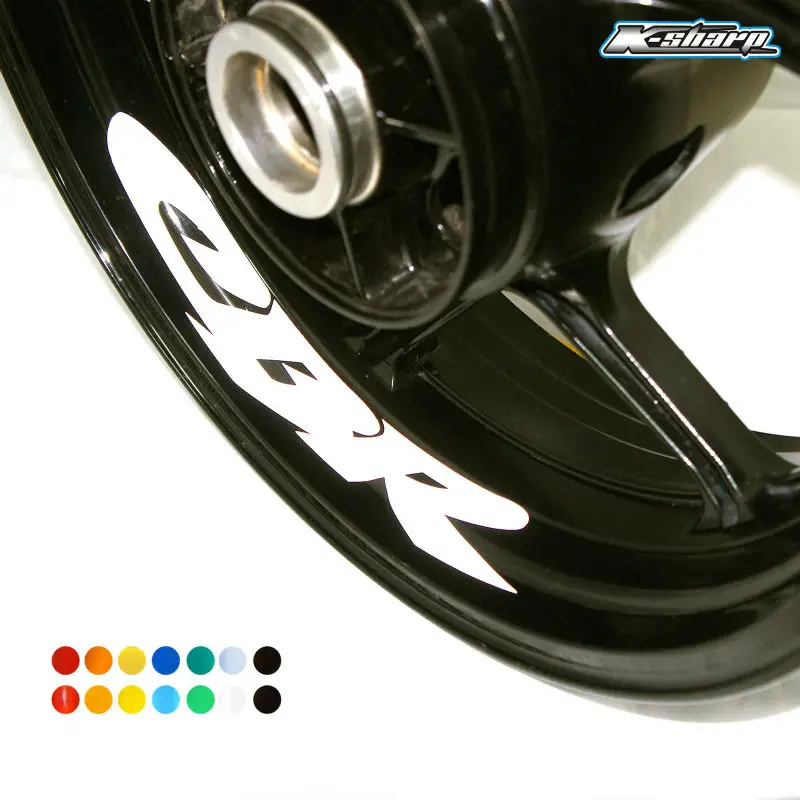 

8 X CUSTOM INNER RIM DECALS WHEEL Reflective STICKERS STRIPES FIT HONDA CBR