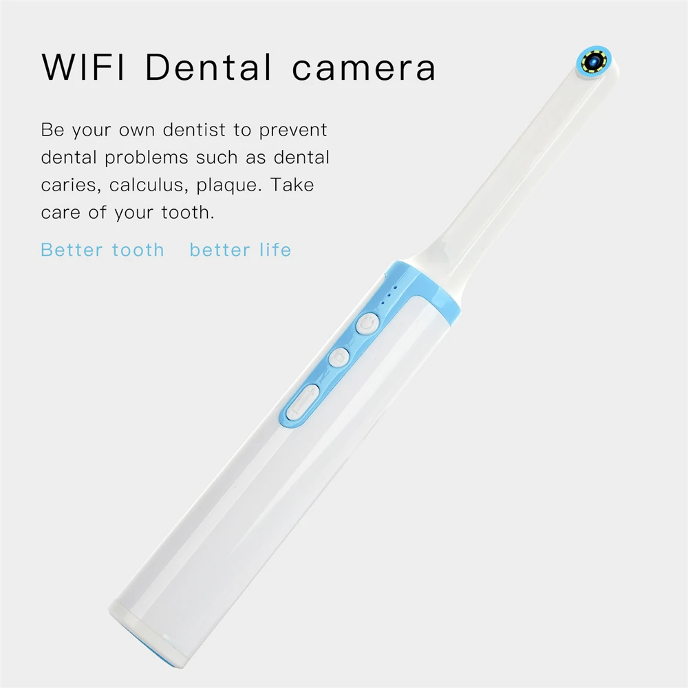 

kebidumei P10 WiFi Dental Camera HD Intraoral Endoscope LED Light USB Cable Inspection for Dentist Oral Real-time Dental Tool