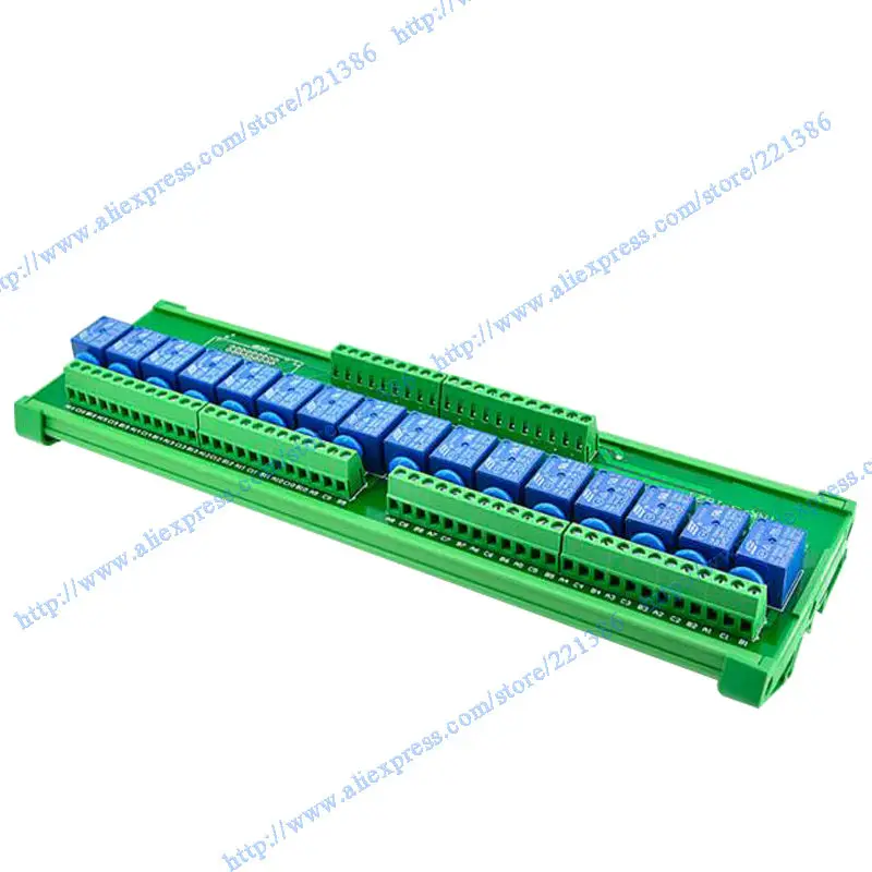 16 каналов 5V 10A SRD-5VDC-SL релейная плата драйвера модуля выходной усилитель доска DIN rail триггерный релейный модуль Крепление-PNP