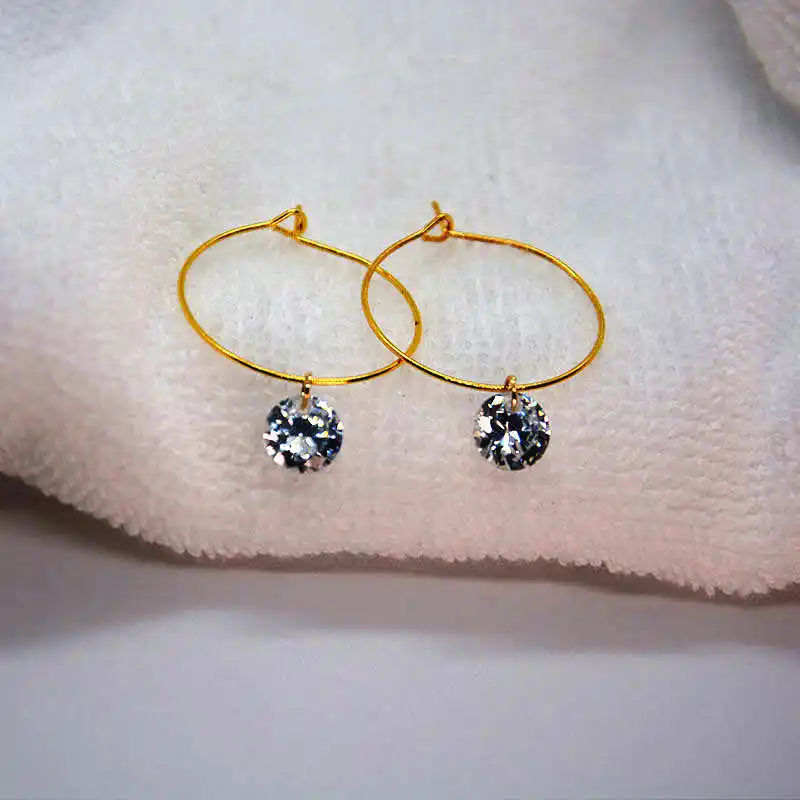 Новые модные серьги-кольца с кристаллами для женщин, хорошее качество, циркониевые кристаллы, Круглый Круг, ювелирные изделия для ушей, подарок для свадебной вечеринки