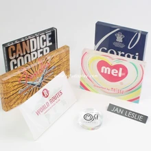 Прозрачный люцит акриловый плексиглас фото бренд логотип блок