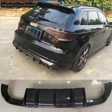 S3 углеродного волокна задний диффузор, пригодный для Audi S3 RS3 гибкие чехлы из термопластичного полиуретана(Sportback