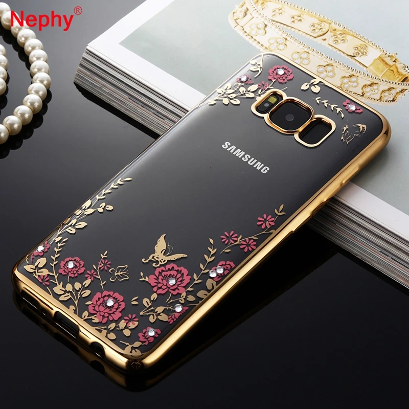 Nephy Стразы чехол для samsung Galaxy S8 плюс S6 S7 край S5 Core Grand Prime A3 A5 A7 J1 J2 J3 J5 J7 2015 2016 2017