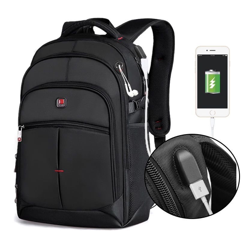 

Man Backpack USB Charging Waterproof Oxford Laptop Backpack college Bags Casual Travel Business Large Capacity Backpack Mochila