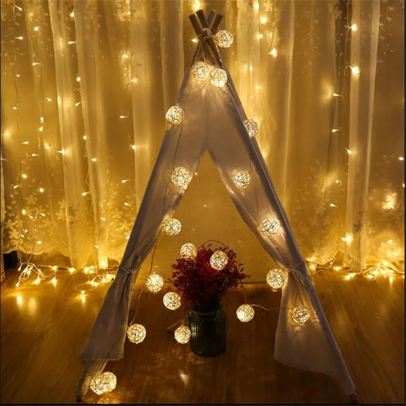 220V LED String Lights 4M 20pcs Handmade Rattan Balls led String Lights Fairy Party Wedding light,Patio,Home room Decor 220V LED String Lights 4M 20pcs Handmade Rattan Balls led String Lights Fairy Party Wedding light,Patio,Home room Decor
