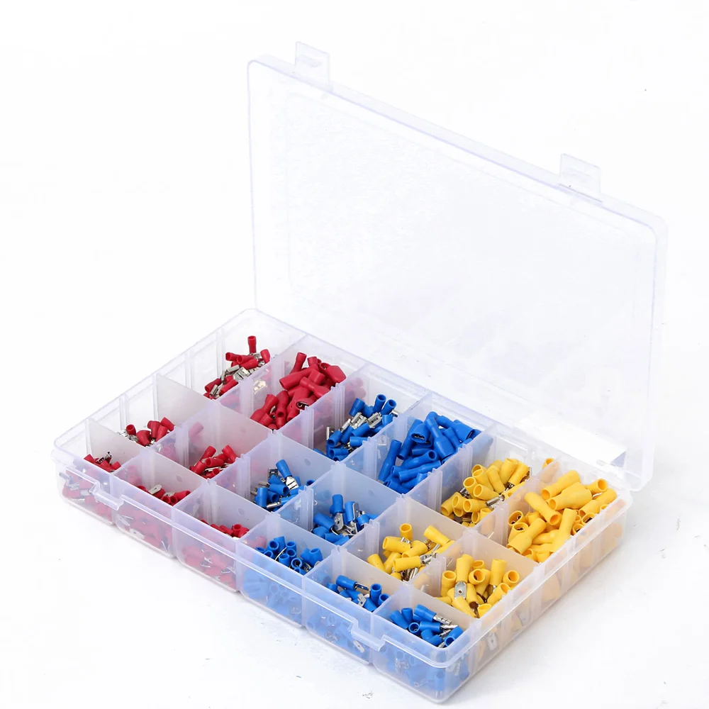 

Colorful 900pcs/set Insulated Electrical Wire Terminals Crimp Connector Spade Kit