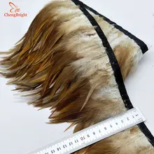 Украшение ChengBright Good 10 ярдов петушиные перья обрезанная ткань курицы фазана перо отделка одежда Свадебная перо лента Y