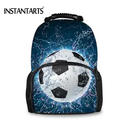 INSTANTARTS модные Колледж студентов рюкзаки 3D Ice/огонь Soccerly печати рюкзаки для мальчиков большой Ёмкость школьные сумки