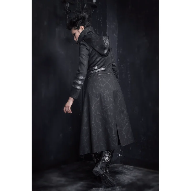 Punk Rave Fashion Womens Punk Streampunk Visual Kei Gothic Long&short Jacket Coat Hoodie