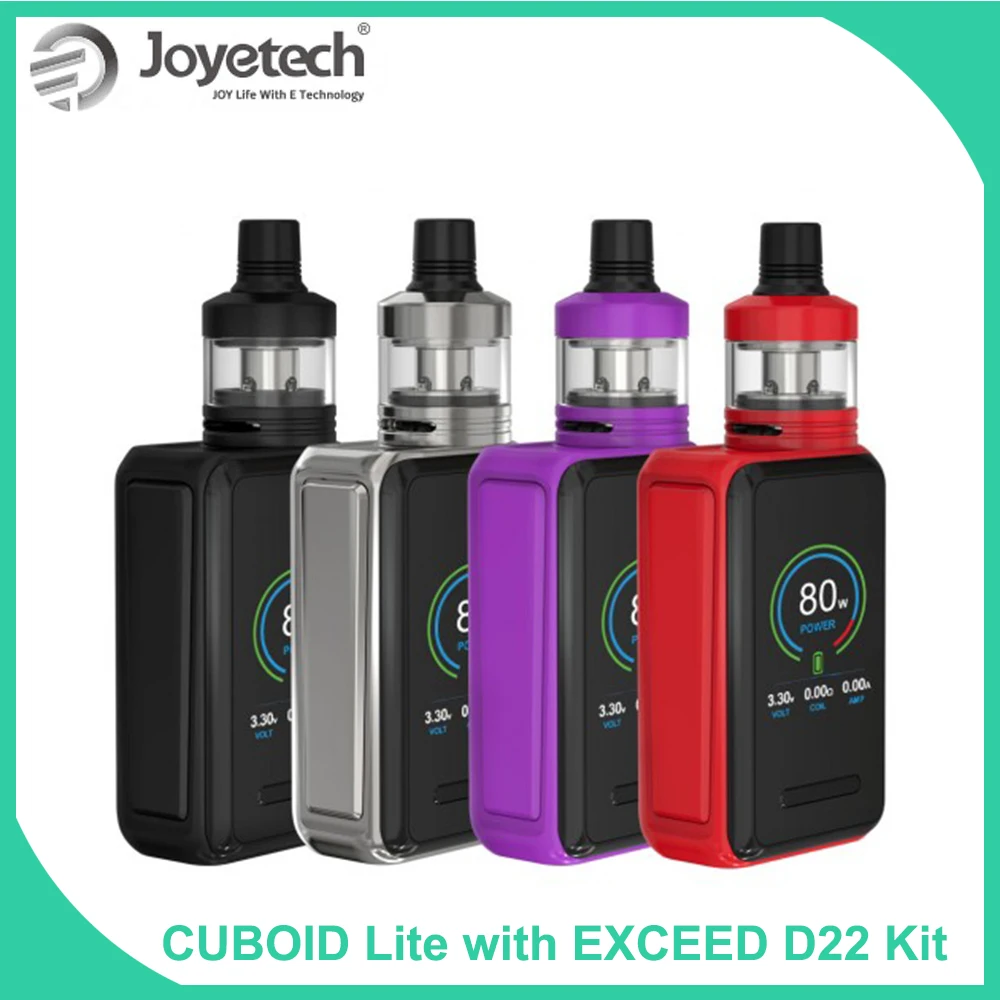 

Original Joyetech CUBOID Lite with Exceed D22 Kit with 2ml/3.5ml E-juice Atomizer E-liquid 3000mAh mod e-cigarette vape