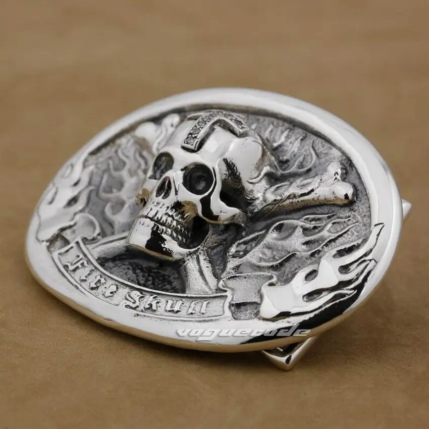 Huge Heavy 925 Sterling Silver Eagle Mens Biker Rock Punk Belt Buckle 9C007A