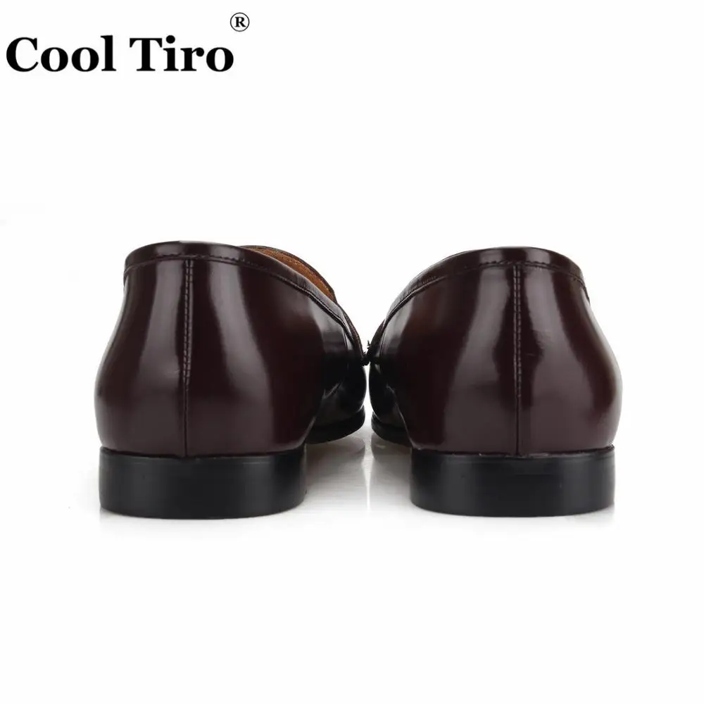 Cool Tiro/коричневый Полированная кожа дважды Monk Loafers Мужские Мокасины Тапочки под смокинг Slip-On Туфли без каблуков Свадебные модельные туфли Повседневное