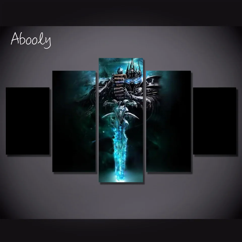 5 Piece Canvas Game Picture Art For Living Room Home Decor Wall