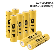 2019 YCDC 100 New Original 8Pcs High Capacity 9800mAh 3 7V GIF 18650 Li ion Lithium