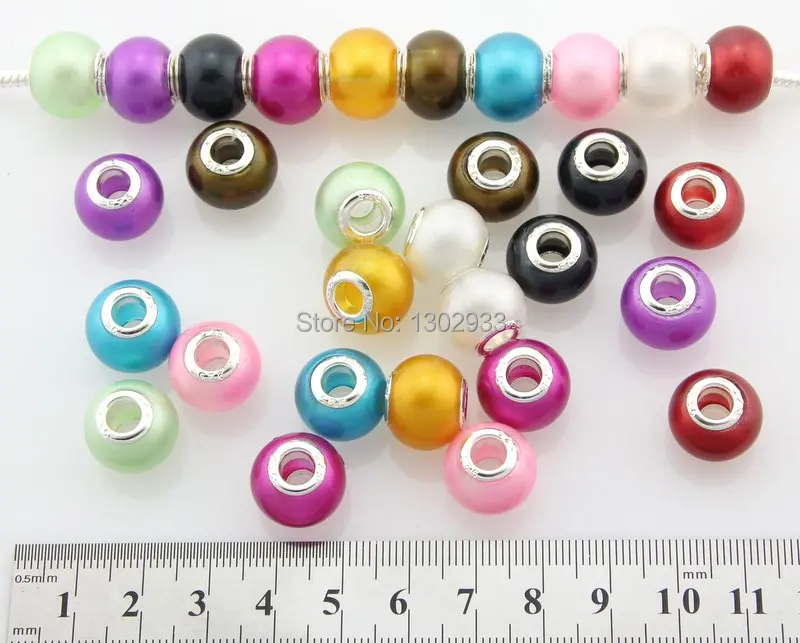 Murano Vidro Lampwork Beads com Big Hole,