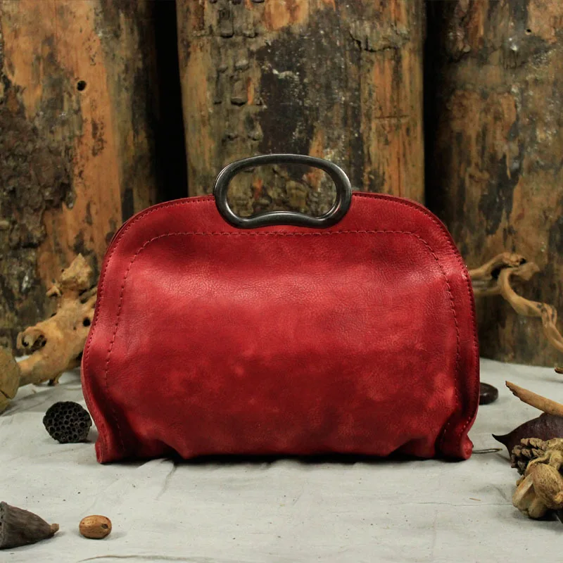 

100% Genuine Leather Handbag Large Capacity Women Shoulder Bag Retro Tote Purse High Quality Shopping Bags