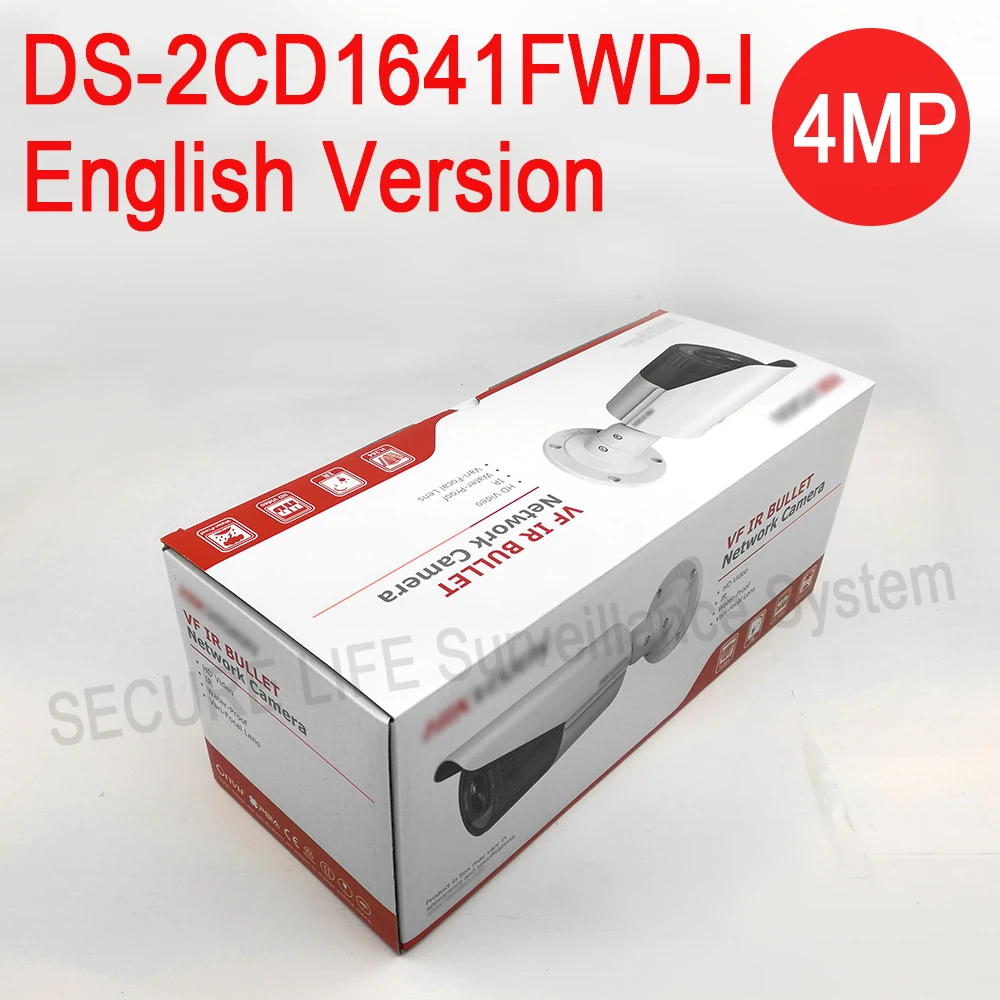 В наличии английская версия ds-2cd1641fwd-i заменить ds-2cd2645f-is 4mp переменным фокусным расстоянием POE Сети IP пули Камера POE H.264 +