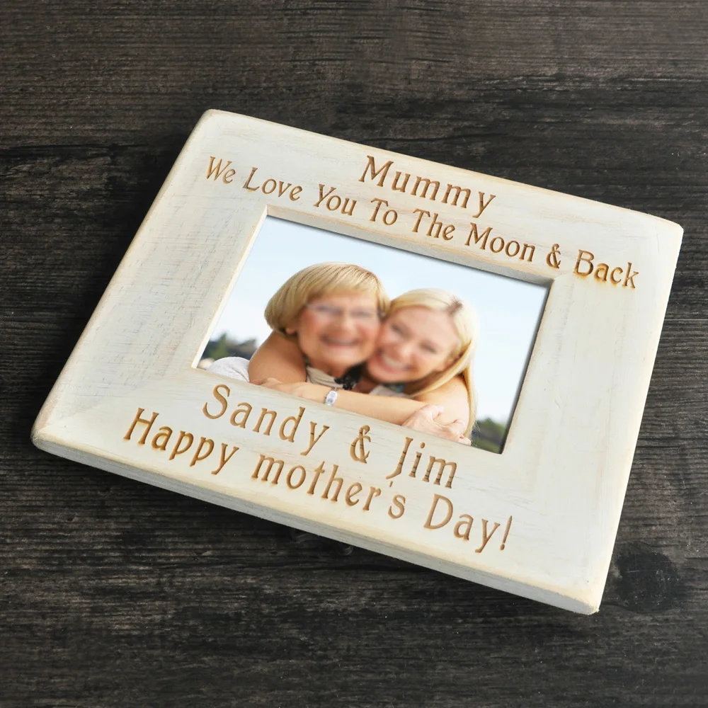 Рамка для мамы, изображение на заказ, деревянная рамка, подарок на день матери, индивидуальная рамка для фотографий, подарки для мамы