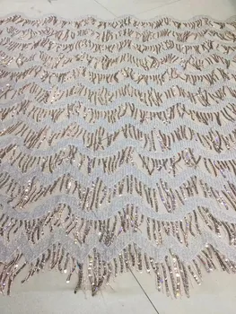 

French Lace Fabric Africa Sewn Tulle Lace Classic and Unique 3D Embroidery Upscale Clothing Lace Fabric X2175