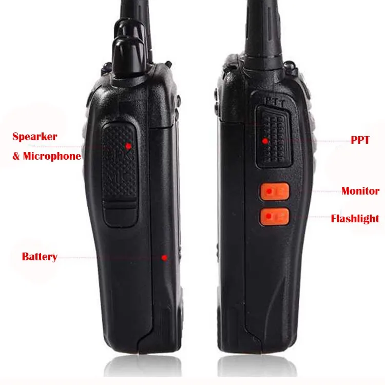 Walkie Talkie 5 шт. 5 Вт двусторонний сканер Bf 888s радио коммуникатор для Ham Портативная радиостанция КВ трансивер baofeng BF-888S