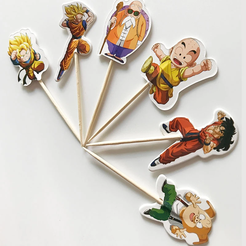 24pc Anime Dragon Ball Master Roshi The Monkey King Candy Bar Cupcake Topper Birthday Party Supplies Kids Baby Shower Decoration Decorative Decorative Decoration Baby Showerdecorations Showers Aliexpress
