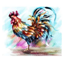 Diy 5D Diamond Painting Cross Stitch One Leg Standing Cock Diamond Mosaic Full Diamond Embroidery Rhinestone Gift Decoration Kit