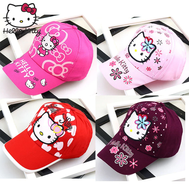 Hello kitty/летние шапки принцессы для маленьких девочек, для маленьких мальчиков и девочек, коллекция года, Детская кепка с рисунком hello kitty, милая бейсболка для улицы