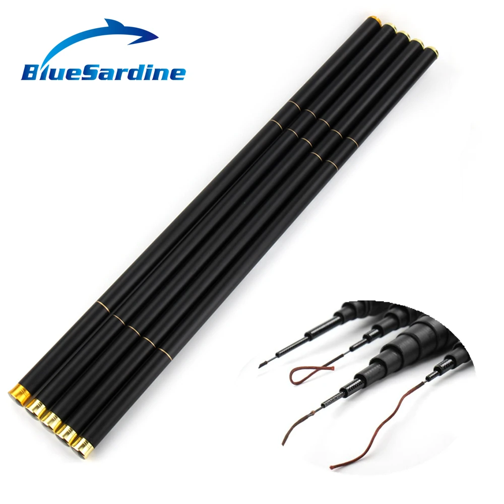 Bluesardine carpe canne à pêche flux de carbone main pôle Acheter BlueSardine New Carp Fishing Pole Stream Canne À