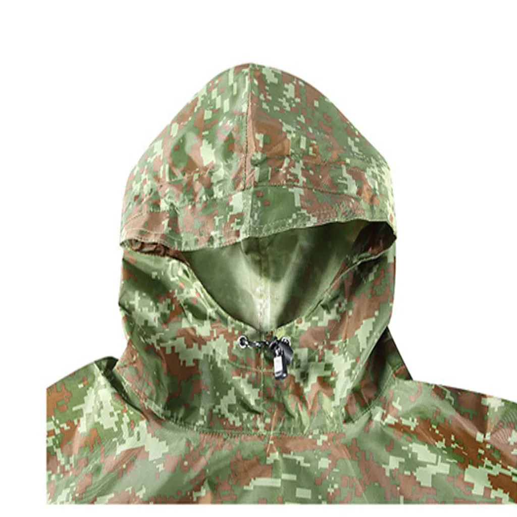 Камуфляжный дождевик Военный Тактический Многофункциональный дождевик пончо накидка палатка походная непромокаемая одежда уличная походная дождевик плащи