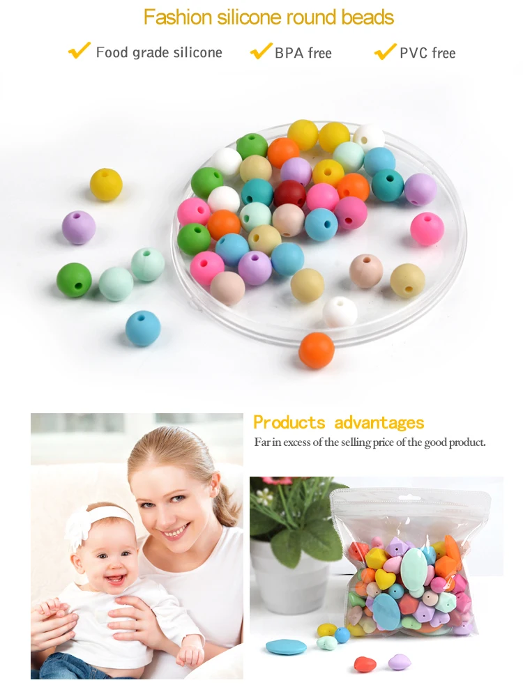 Buy 100pieces 400pcs 1000pcs Silicone Beads Baby