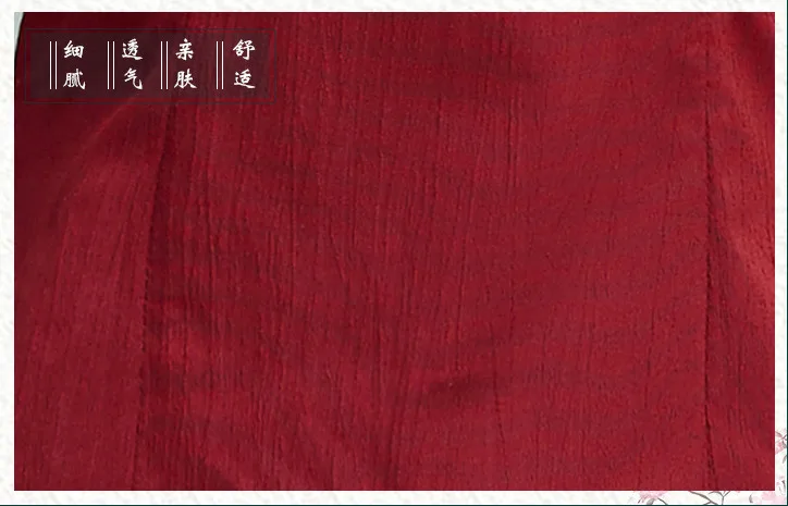 Китайская одежда женская кофточка Ципао рубашки Tangzhuang восстановление древних Cheongsam Льняные Топы Drak красный сплошной цвет Восточный Hanfu