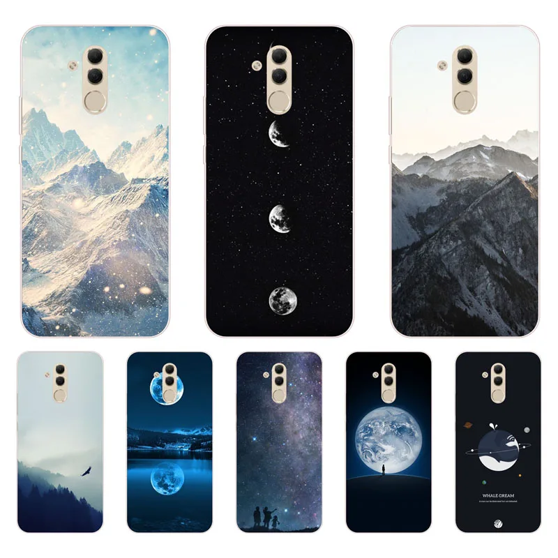 Чехол для huawei mate 20 lite силиконовый чехол с пейзажем из мягкого ТПУ защитный