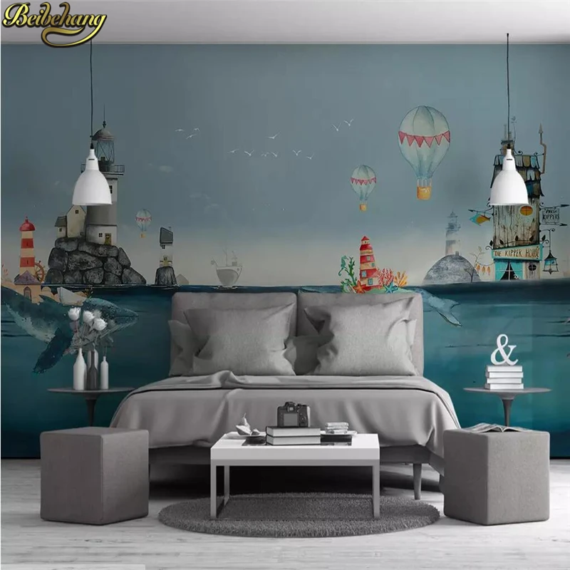 

beibehang Custom Nordic creative Mediterranean ocean photo wallpaper for children's room background mural wall paper living room