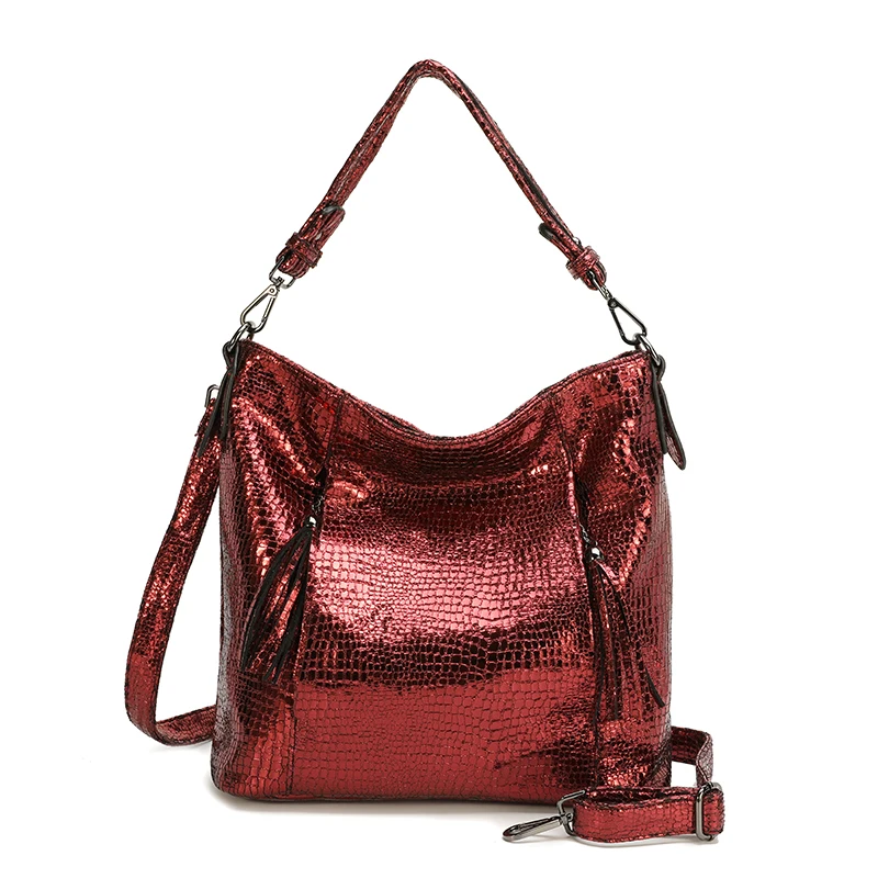 LY. SHARK, женская сумка через плечо, женская сумка через плечо, Большая вместительная сумка из искусственной кожи для женщин, модная сумка - Цвет: Red B