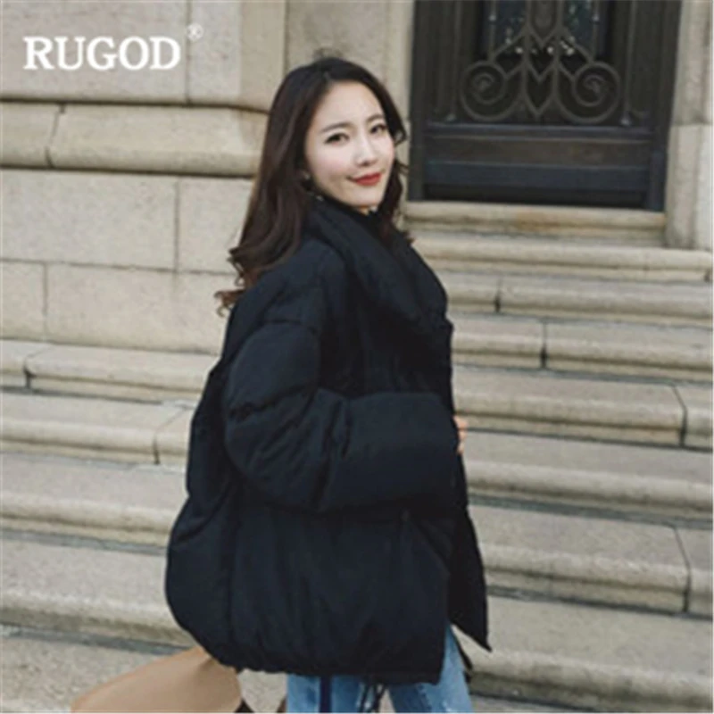 Женское толстое пальто RUGOD повседневное хлопковое с длинным рукавом на молнии
