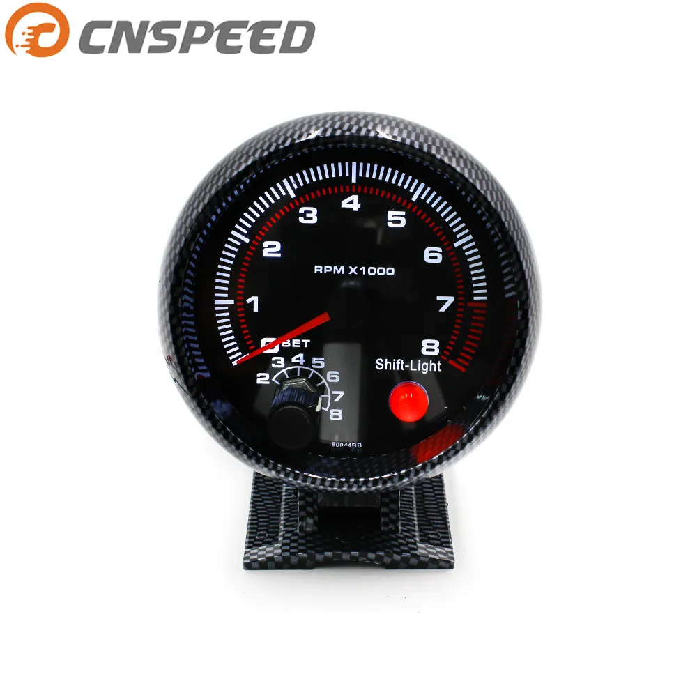 Тахометр CNSPEED 80 мм измеритель оборотов в минуту 0 8000 об/мин из углеродного волокна