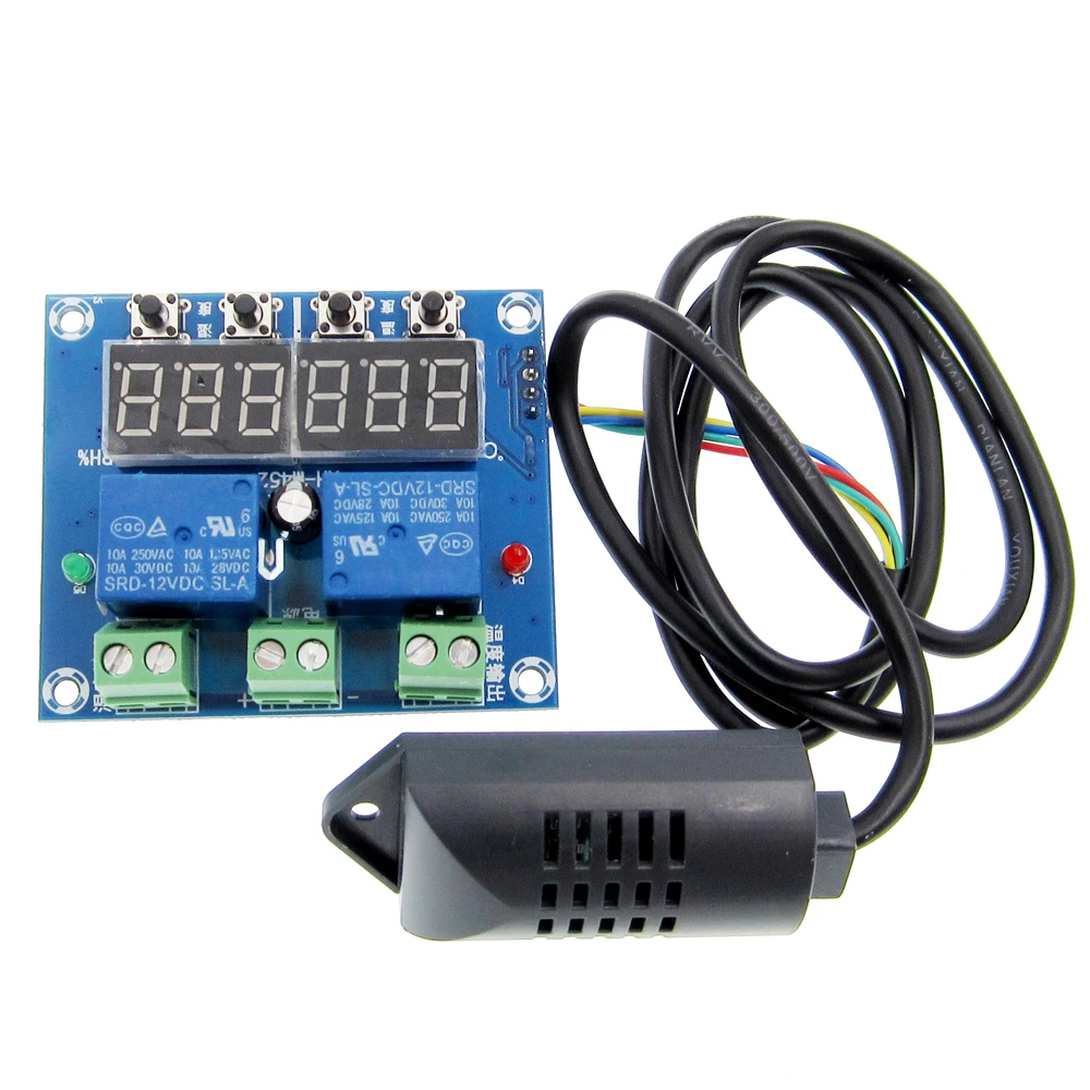 XH M452 Thermostat Temperature Humidity Hygrometer Controller Dual Output DC 12V