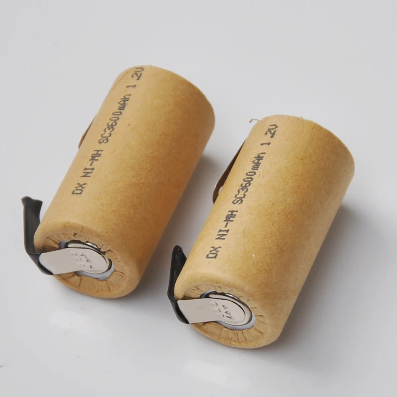 Kopen 10 16 stks 1.2 V SC oplaadbare batterij Sub C 3500 mah mh ni mh mobiele met lassen tab pin voor elektrische boor stofzuiger
