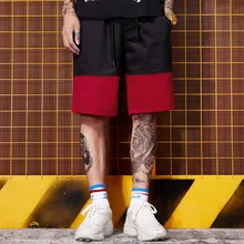 Хип-хоп тренд цветные столкновения повседневные шорты, Европейская и американская уличная волна мужчины и женщины улица хип-хоп леггинсы для танцев пять