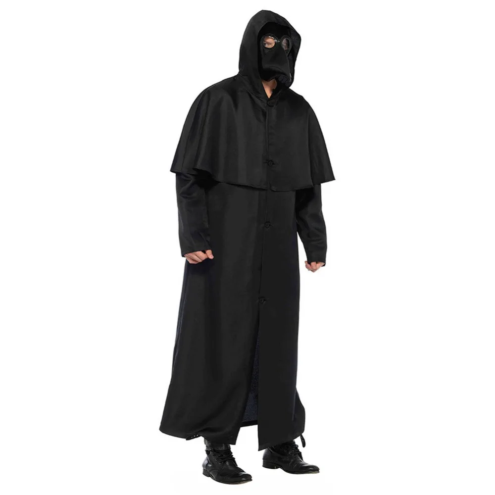 Cosplay&Ware [11]Halloween Bleach Costume Adult Death Zombie Robe Cosplay Carnival Party Stage Performance Horror Black Hooded -Cosplay&Ware anime Shop