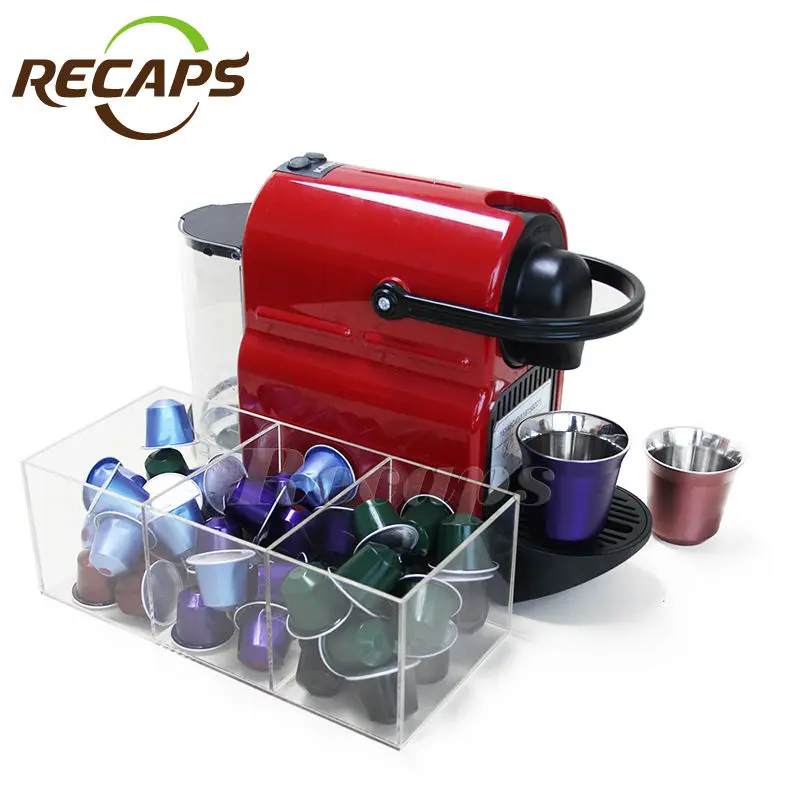 25*12*9 cm Acrylic Coffee Capsule Storage Holder box Holding 75 pcs