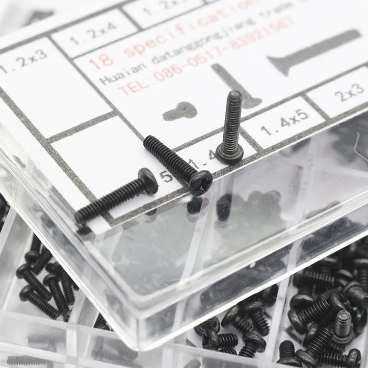 500Pcs 18 Kinds of Small Stainless Steel Screws Electronics Nuts Assortment for Home Tool Kit Used for watch laptop repair