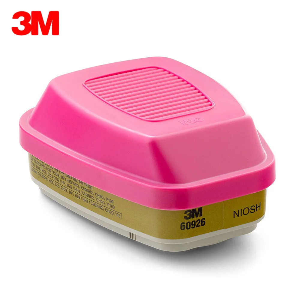 

3M Multi Gas Vapor Cartridge, Filter 60926, P100 Respiratory Protection,Effectively Prevent Against Organic vapor/Chlorine
