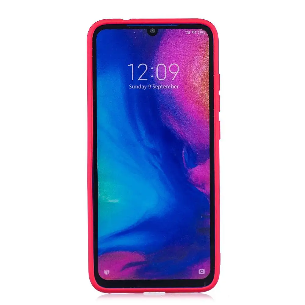 Для Redmi note 7 милый яркий цвет матовый ТПУ не царапающийся нескользящий защитный чехол для задней панели Чехол