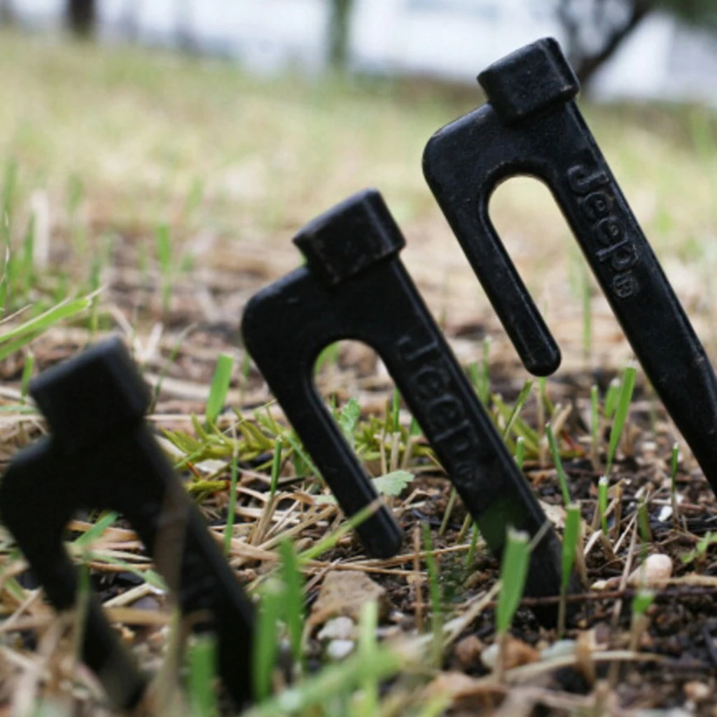 4 шт. колышки для палатки 40 см Heavy Duty Прочный металлический с крюками палатка Кол