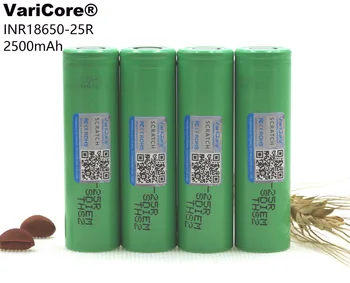 

Varicore 4 pcs. 18650 25R inr1865025r 20A Lithium Batteries, 2500 mAh Electronic Cigarette Power Battery for