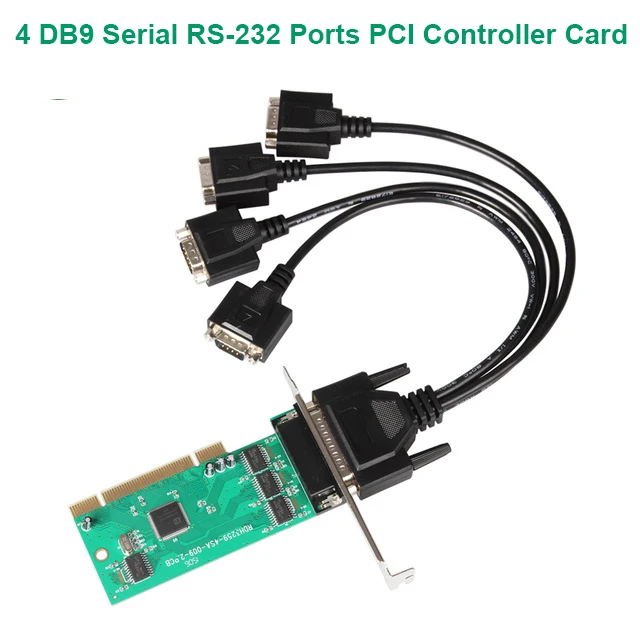

PCI to 4 RS232 port Controler Card/Extend serial port via PCI slot with DB9 cable/Chipset IOC845 with Low Profile Bracket