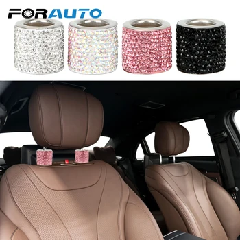 

Car-styling 1 Piece Car Seat Headrest Collar Decor Car Ornament Interior Mouldings Bling Icy Crystal Seat Rod Diamond Ring