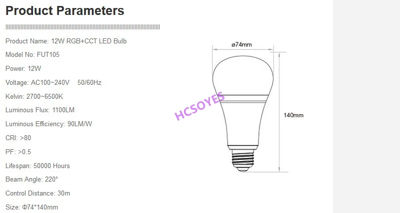 Milight FUT012 установленный заподлицо 9 Вт/FUT105 12 Вт RGB+ CCT светодиодный лампы 16 миллион цветов CCT E27 AC100~ 240V 50/60Hz 2700~ 6500K светодиодная лампочка прожектор